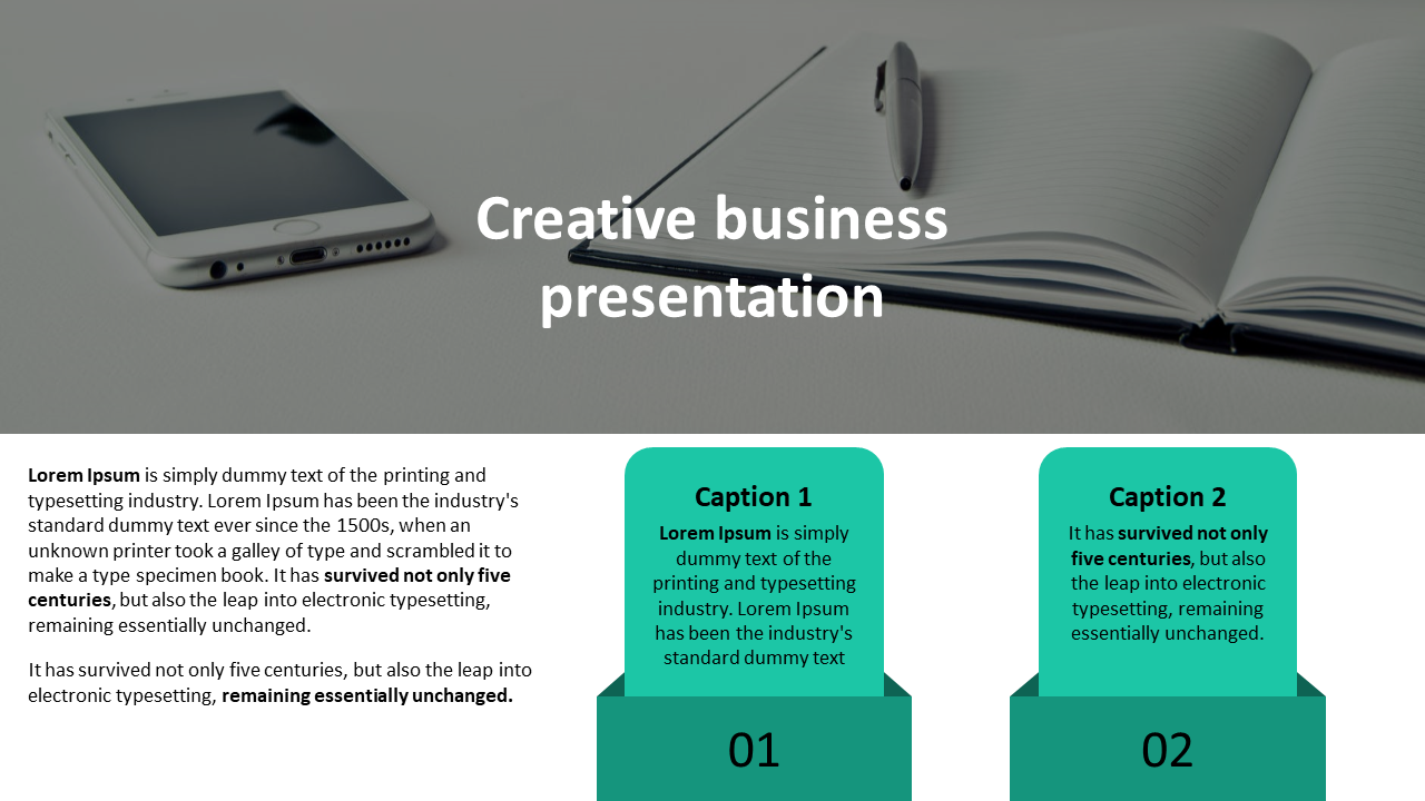 Free - Creative Business Presentation Template Designs-Two Node